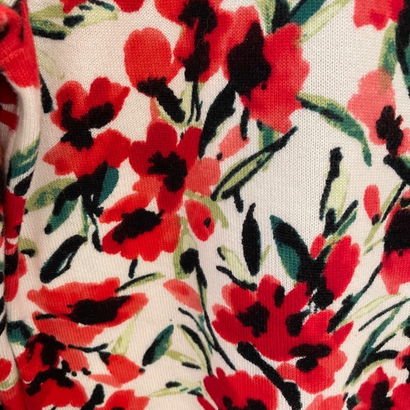 Lands’ End Supima Cotton Floral Cardigan, size M - Picture 3 of 9